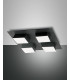 Lucas Integrated LED Semi Flush Light Anthracite Glass
