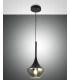 Apollo Dome Pendant Ceiling Lights Black Glass E27