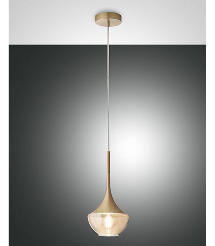 Apollo Dome Pendant Ceiling Lights Satin Brass Glass E27-1