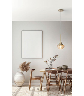 Apollo Dome Pendant Ceiling Lights Satin Brass Glass E27-2