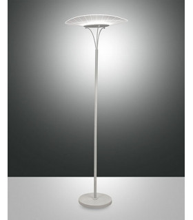 Vela LED Integrated Floor Lamp White Glass-1