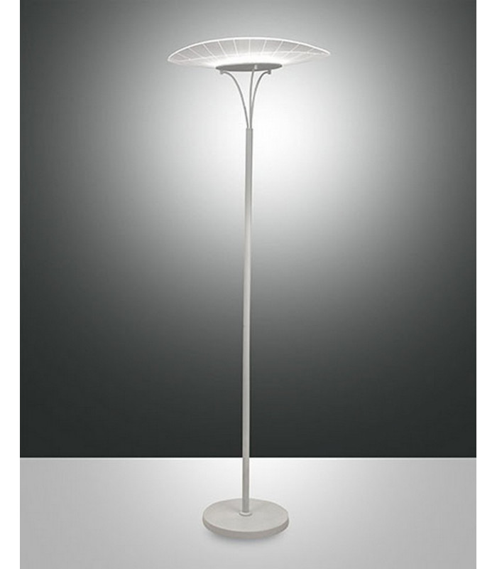 Vela LED Integrated Floor Lamp White Glass-1