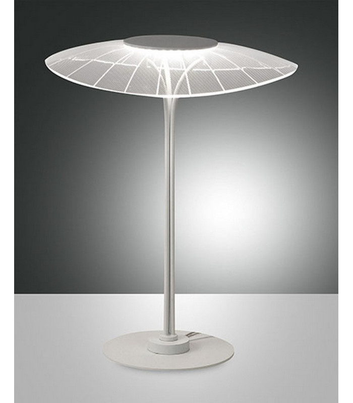 Vela Integrated LED Table Lamp White Glass-1