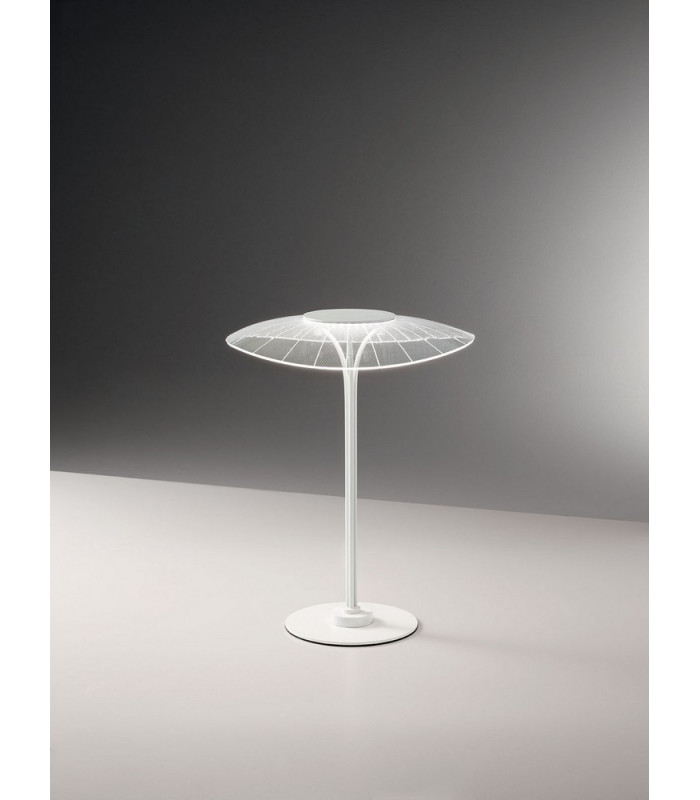 Vela Integrated LED Table Lamp White Glass-2