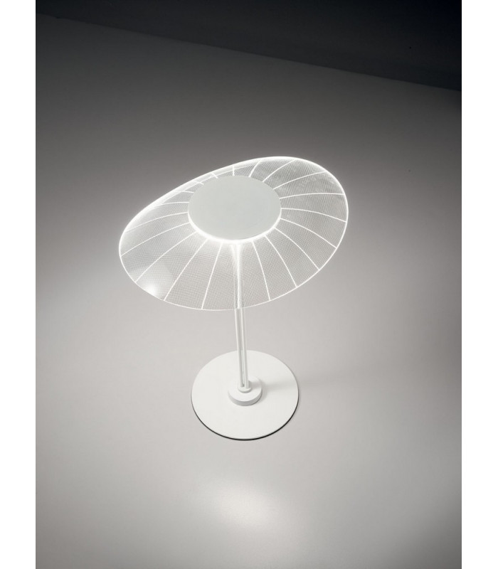 Vela Integrated LED Table Lamp White Glass-3