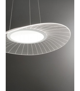 Vela LED Dome Pendant Ceiling Lights White Glass-2
