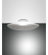 Vela Integrated LED Semi Flush Light White Glass