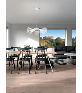 Sylvie LED Integrated Pendant Ceiling Light Light White Glass-2