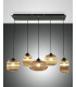 Gillis Cluster Pendant Ceiling Light Amber Glass E27-1