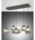 Gillis Cluster Pendant Ceiling Light Transparent Grey Glass E27-1