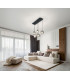 Gillis Cluster Pendant Ceiling Light Transparent Grey Glass E27-2