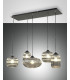 Gillis Cluster Pendant Ceiling Light Transparent Grey Glass E27-3