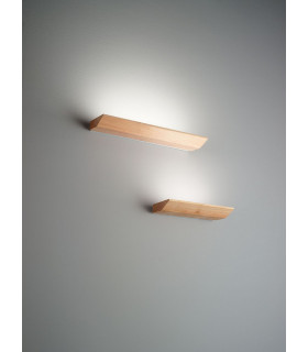 Linus LED Wall Uplight Oak Glass-2