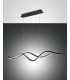 Sinuo LED Integrated Pendant Ceiling Light Light Black Glass-1