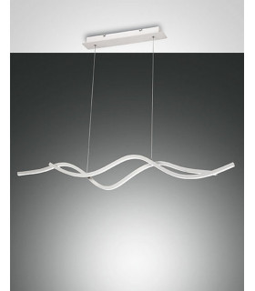 Sinuo LED Integrated Pendant Ceiling Light Light White Glass