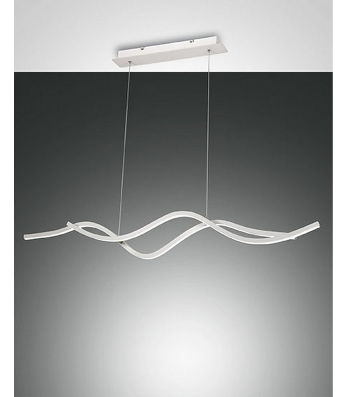 Sinuo LED Integrated Pendant Ceiling Light Light White Glass