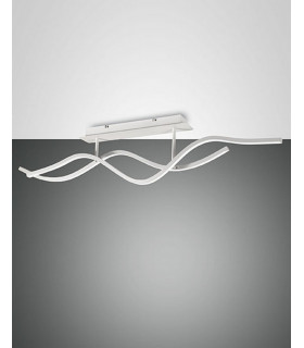 Sinuo Integrated LED Semi Flush Light White Glass-1