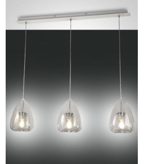 Britton Straight Bar Pendant Ceiling Light Transparent Glass E27-1