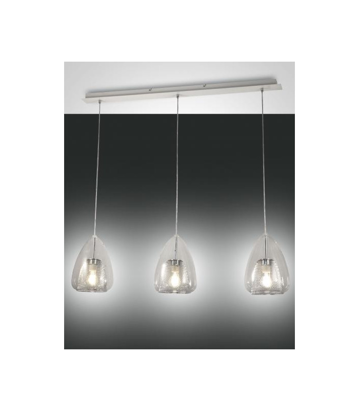 Britton Straight Bar Pendant Ceiling Light Transparent Glass E27-1
