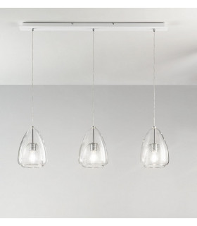 Britton Straight Bar Pendant Ceiling Light Transparent Glass E27-2