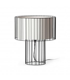 1 Light Table Lamp White, Black, E27 - 1