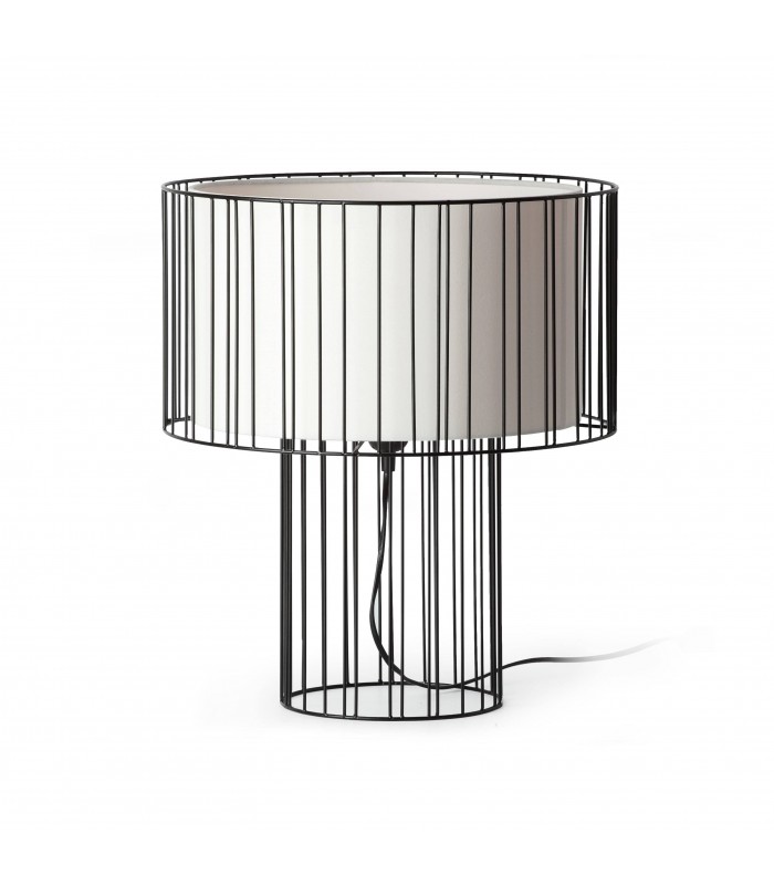 1 Light Table Lamp White, Black, E27 - 1