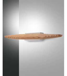 Ribot Integrated LED Wall Light Oak Glass-1