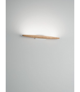 Ribot Integrated LED Wall Light Oak Glass-2