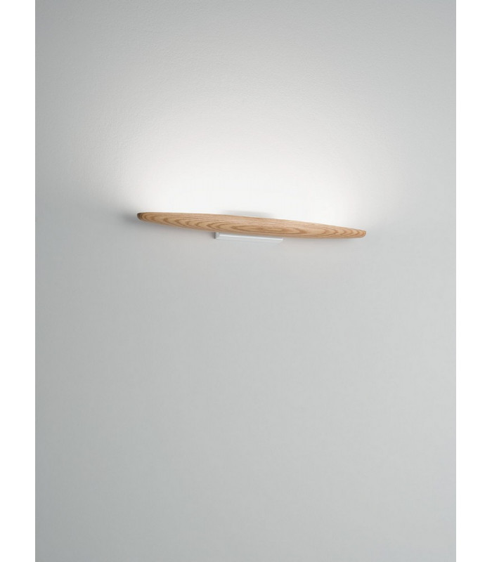 Ribot Integrated LED Wall Light Oak Glass-2