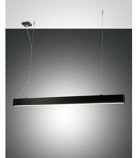 Next LED Integrated Pendant Ceiling Light Light Black Glass