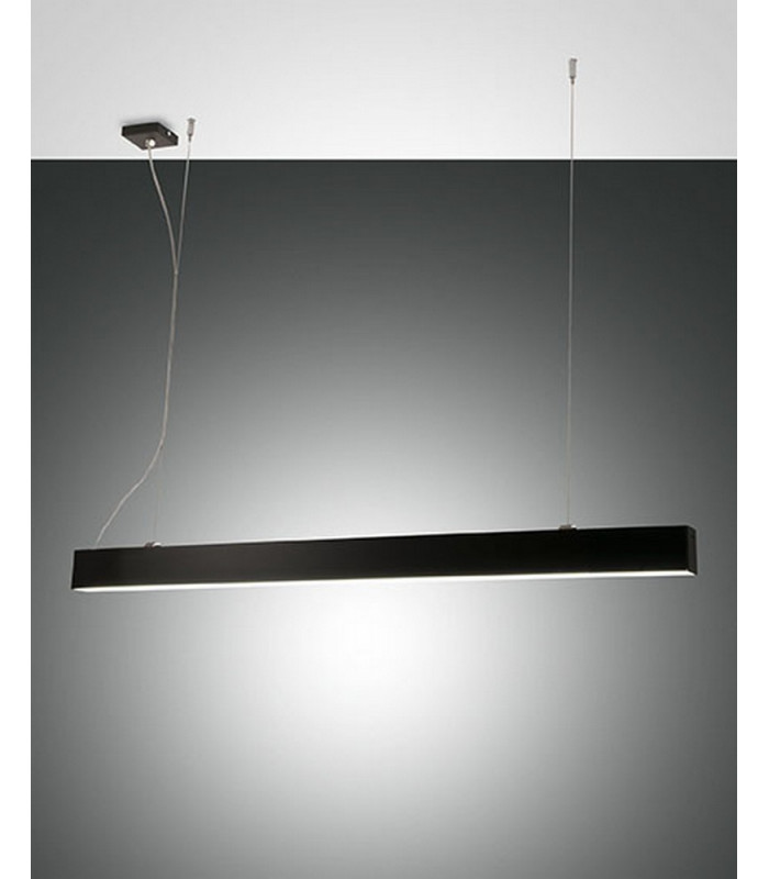 Next LED Integrated Pendant Ceiling Light Light Black Glass