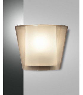 Viki Wall Uplight Amber Glass E27-1