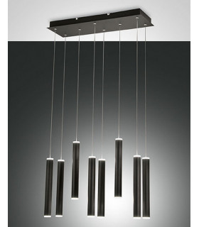 Prado LED Cluster Pendant Ceiling Light Black Glass-1