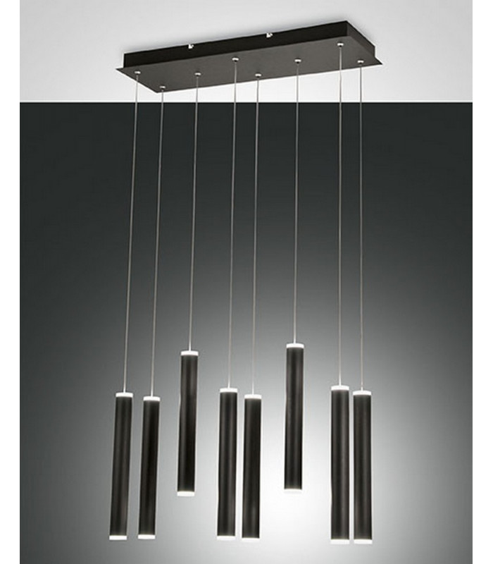 Prado LED Cluster Pendant Ceiling Light Black Glass-1