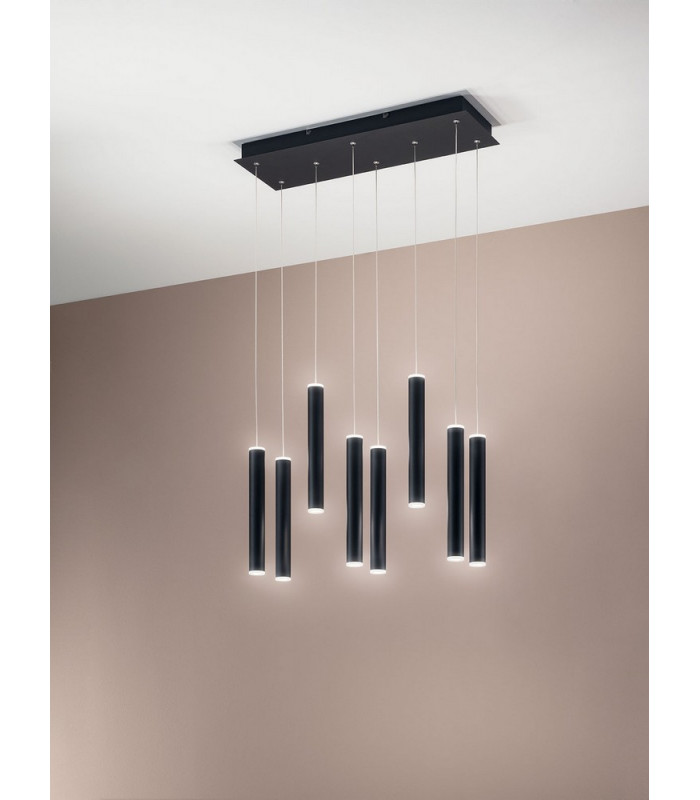 Prado LED Cluster Pendant Ceiling Light Black Glass-2