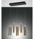 Prado LED Cluster Pendant Ceiling Light Black / Satin Brass Glass-1