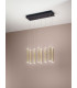 Prado LED Cluster Pendant Ceiling Light Black / Satin Brass Glass-2