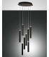 Prado LED Cluster Pendant Ceiling Light Black Glass