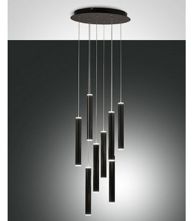 Prado LED Cluster Pendant Ceiling Light Black Glass