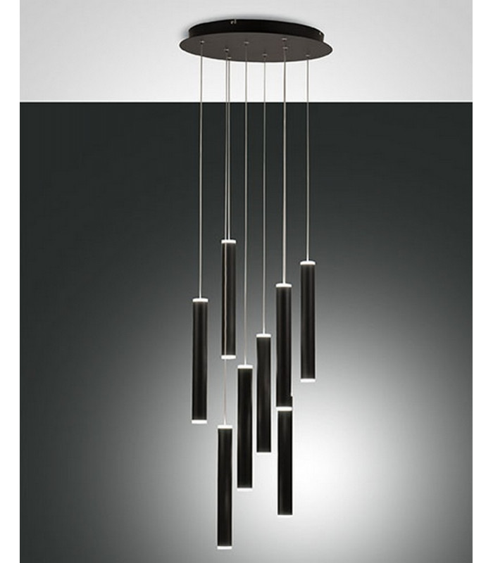 Prado LED Cluster Pendant Ceiling Light Black Glass