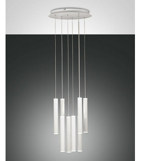 Prado LED Cluster Pendant Ceiling Light White Glass