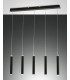 Prado LED Straight Bar Pendant Ceiling Light Black Glass-1
