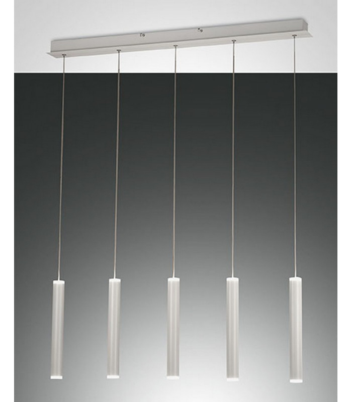 Prado LED Straight Bar Pendant Ceiling Light White Glass-1