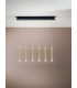 Prado LED Straight Bar Pendant Ceiling Light Black / Satin Brass Glass-2