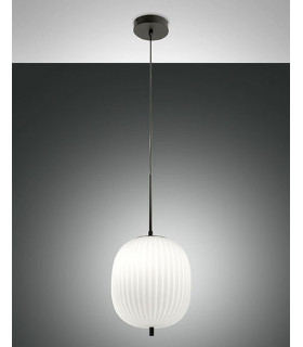 Domizia Globe Pendant Ceiling Lights Black Glass E27