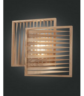 Loft Integrated LED Wall Light Ash Wood Glass-1