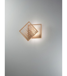 Loft Integrated LED Wall Light Ash Wood Glass-2