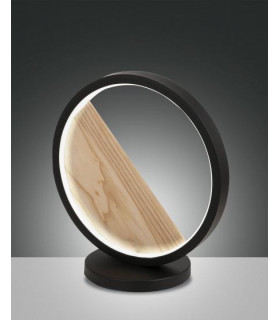 Pierre Integrated LED Table Lamp Black Glass