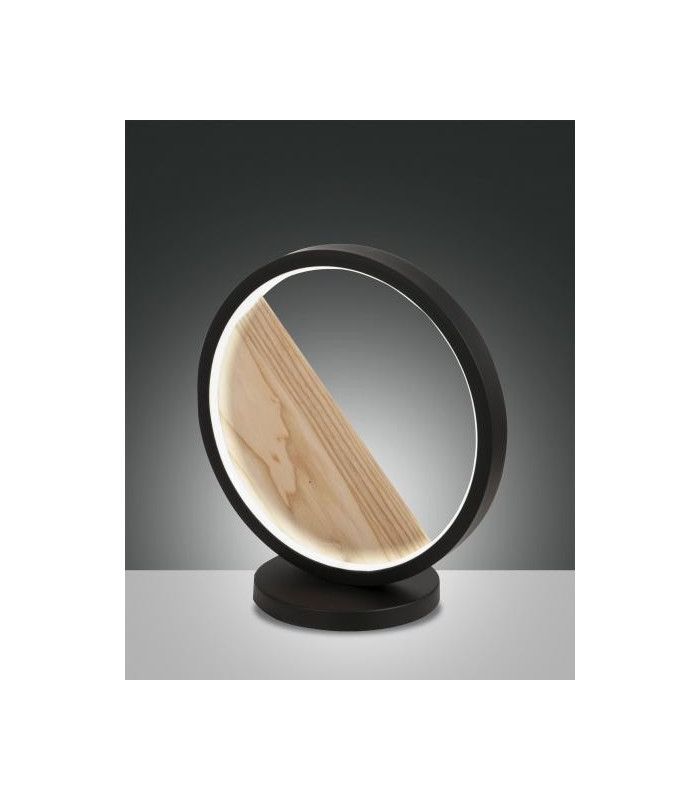 Pierre Integrated LED Table Lamp Black Glass
