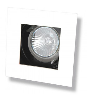 Square Recessed Downlight Aluminum White